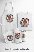 Quay-Crew Lifestyle Bundle – Apron, Tumbler, Oven Mitt Set & Signature T-Shirt