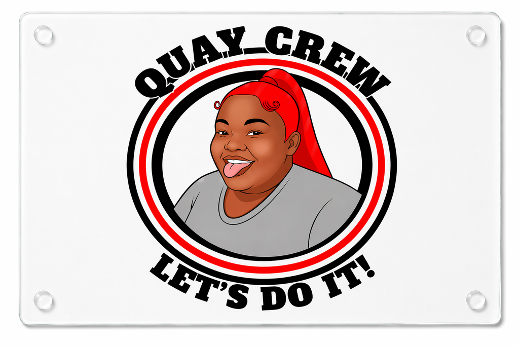 Quay Crew “Let’s Do It” Glass Cutting Board