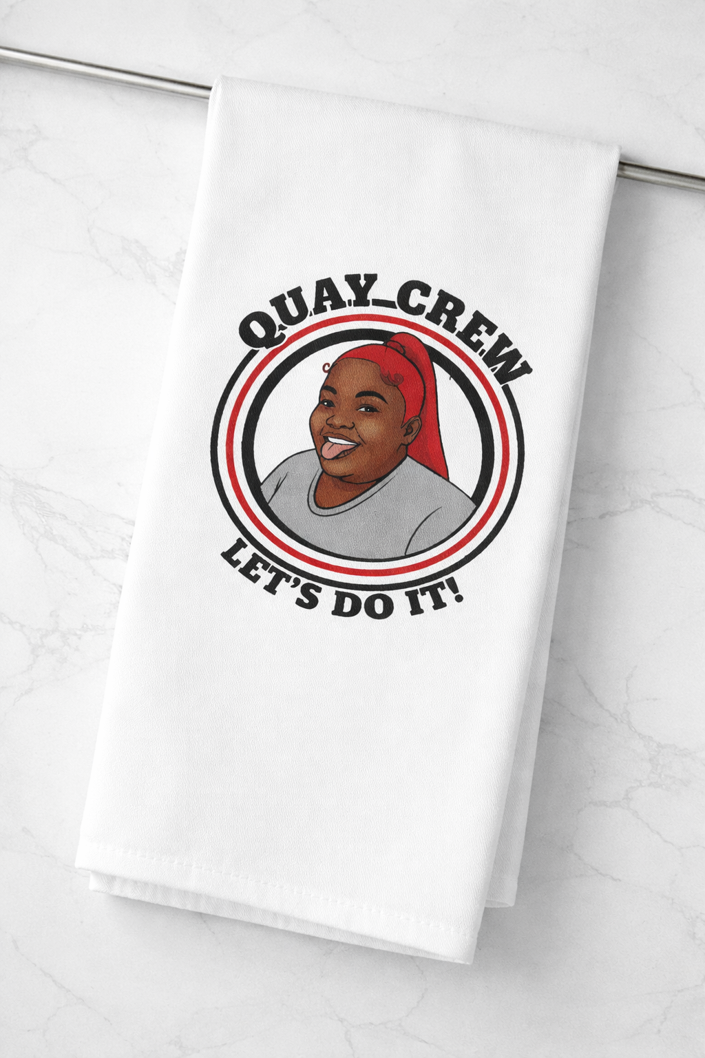 Quay Crew Dish Towel – Kitchen Hand Towel | “Let’s Do It” Custom Kitchen Essential