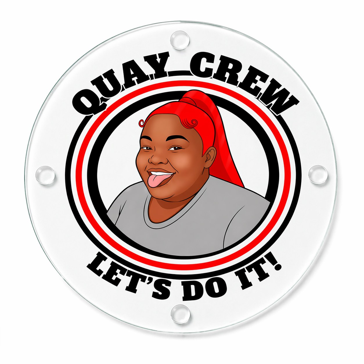 Quay Crew “Let’s Do It” Glass Cutting Board